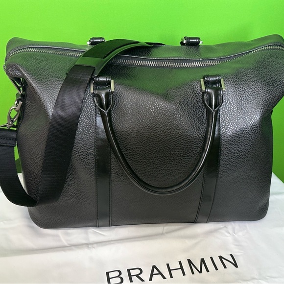 NWT Brahmin Duxbury Duffel Black Avalon - Picture 10 of 12